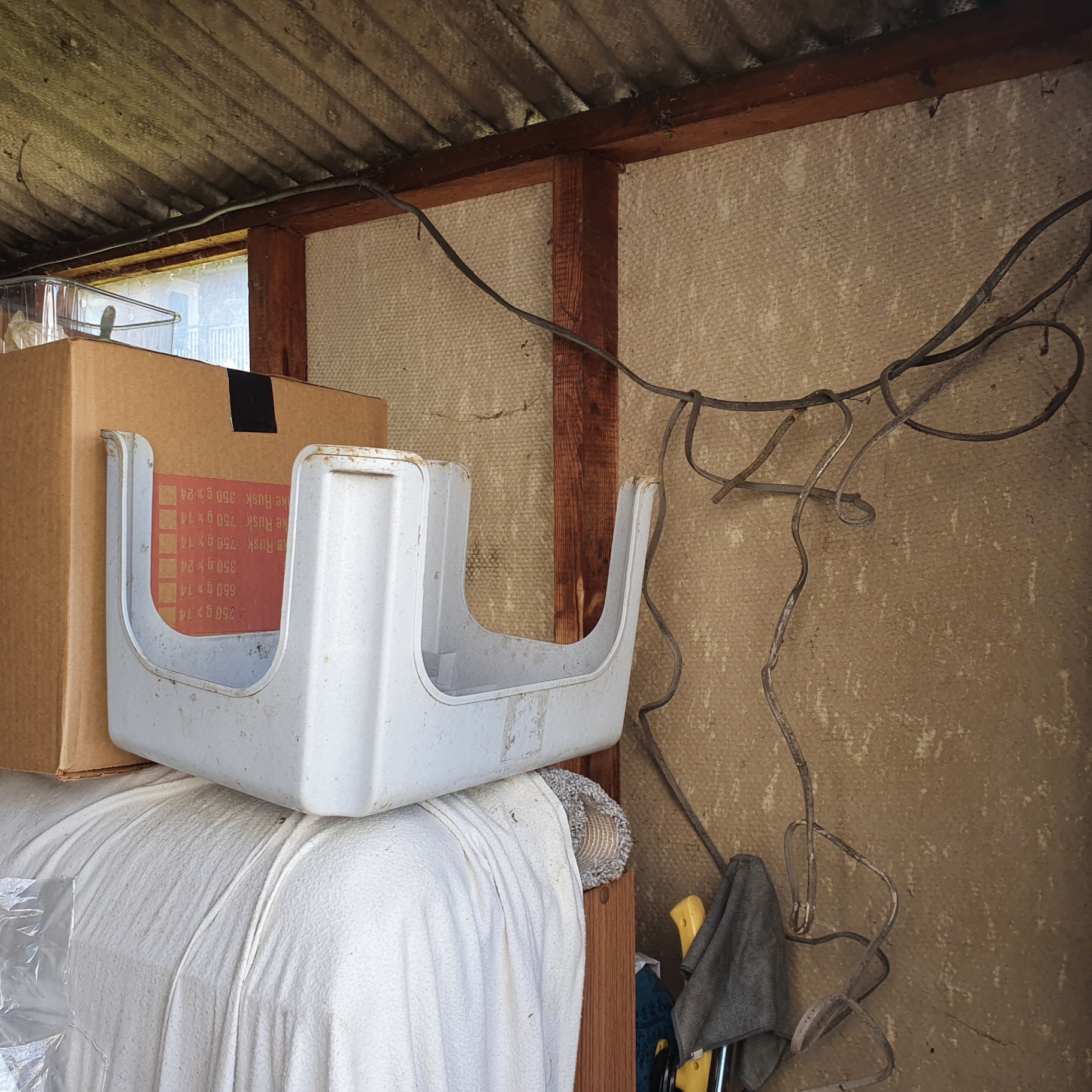 Asbestos Insulating Board (AIB) photographed during an Elements asbestos survey