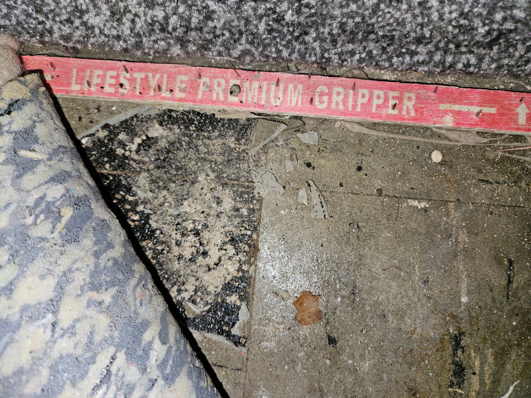 Vinyl floor tiles photographed during an Elements asbestos survey